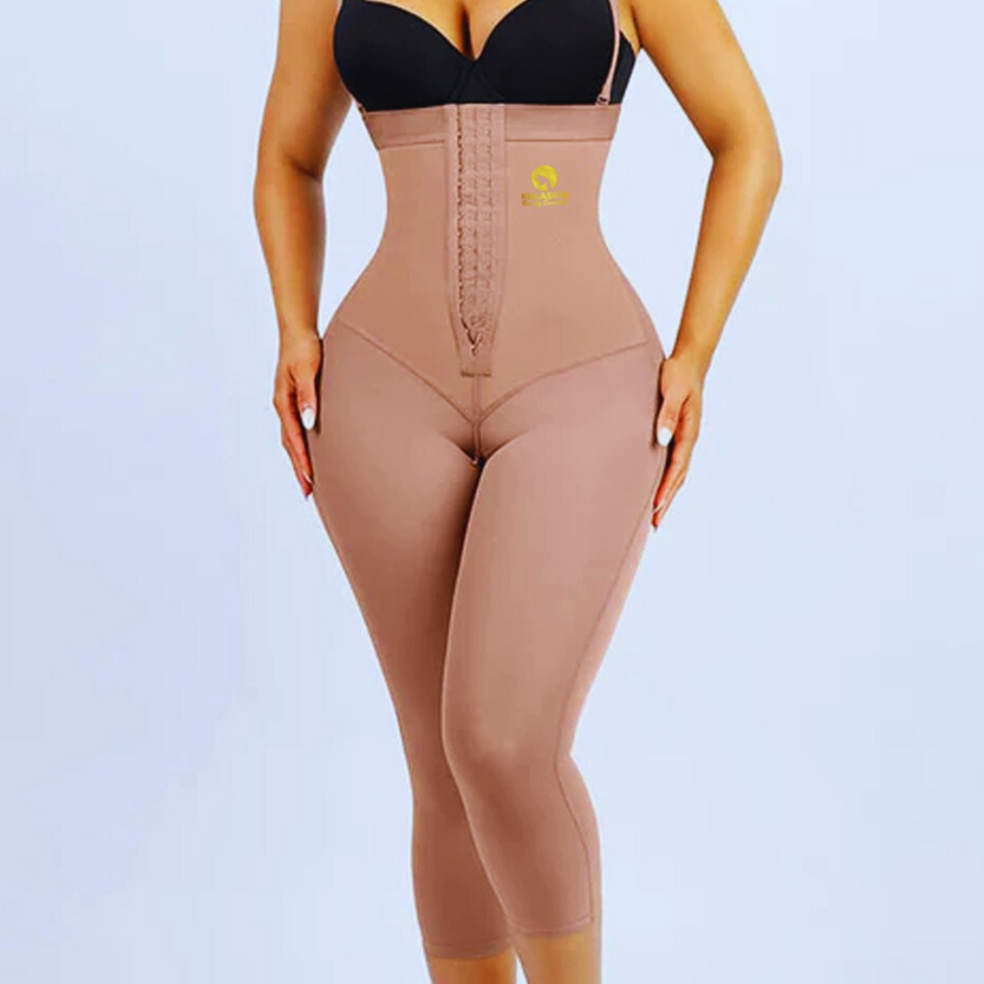 KULASKIN Tummy Control Butt Lifter Thigh Slimmer Shapewear Plus Size Faja Crotch with Zipper